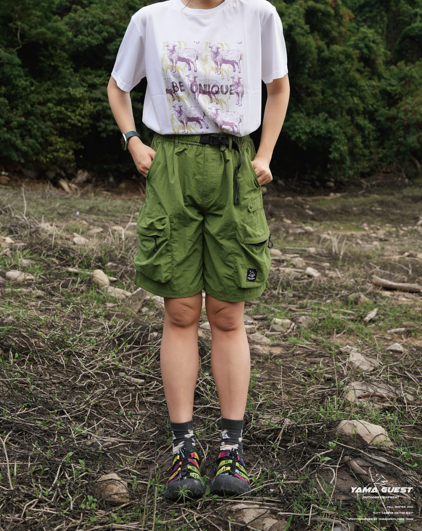 SP06 Water-Resistant Multi Pockets Shorts (GRN)